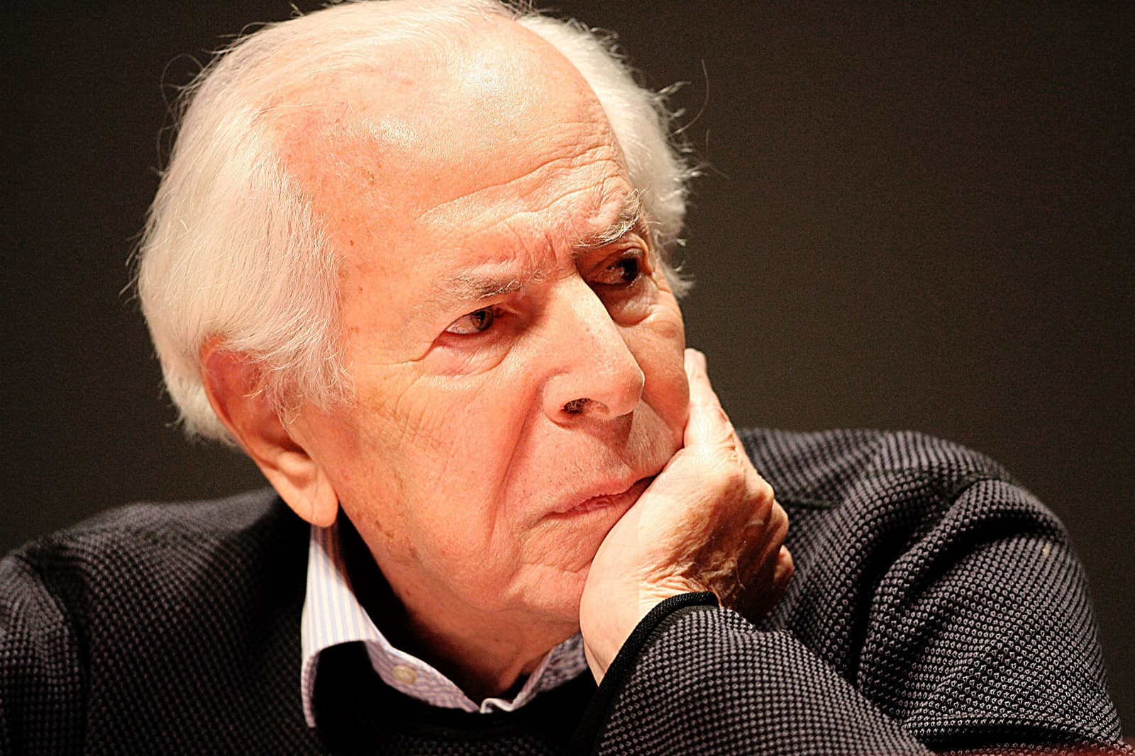 Jean Daniel, director del Nouvel Observateur, a Rennes el 2009. Fotografia de Thomas Bregardis/ Photopqr/Ouest France