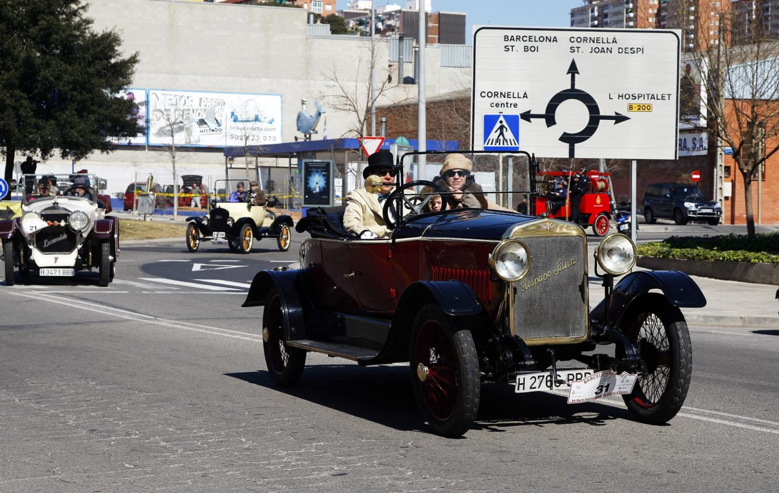 Un Hispano Suiza participant en el Ral·li Barcelona-Sitges el 2012. Fotografia de Miquel Benítez/Efe