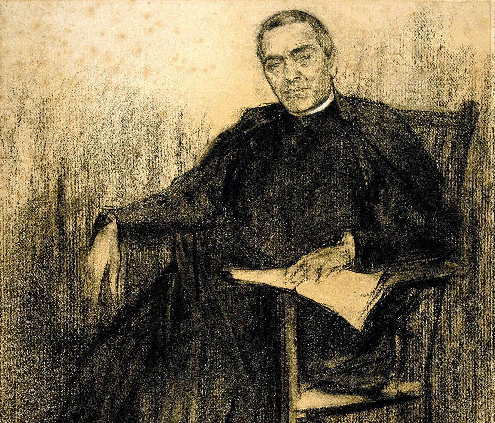 Jacint Verdaguer retratat per Ramon Casas.