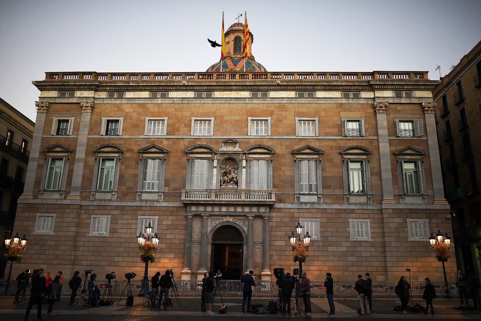 El Palau de la Generalitat, el 30 d’octubre del 2017, durant l’aplicació de l’article 155. Fotografia de Jeff J. Mitchell. Getty Images.