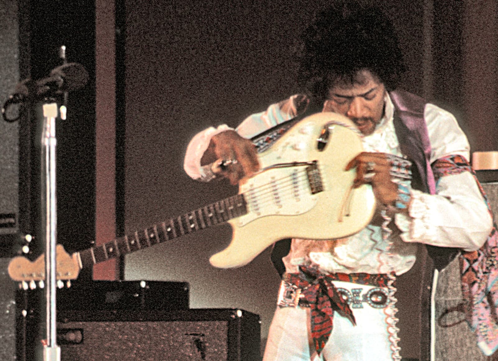 Jimmy Hendrix en un concert el 1968. Fotografia de Michael Ochs. Getty Images.