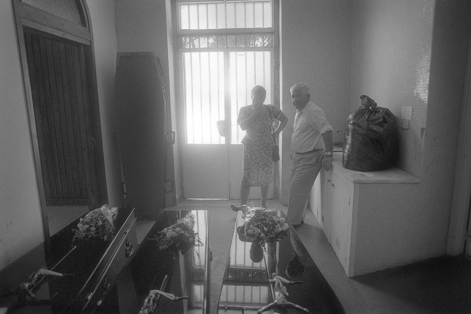 Sant Sebastià, 1991. Fèretres de Jokin Leunda, Patxi Itziar i Iñaki Ormaetxea, militants d’ETA morts a trets de la Guardia Civil.