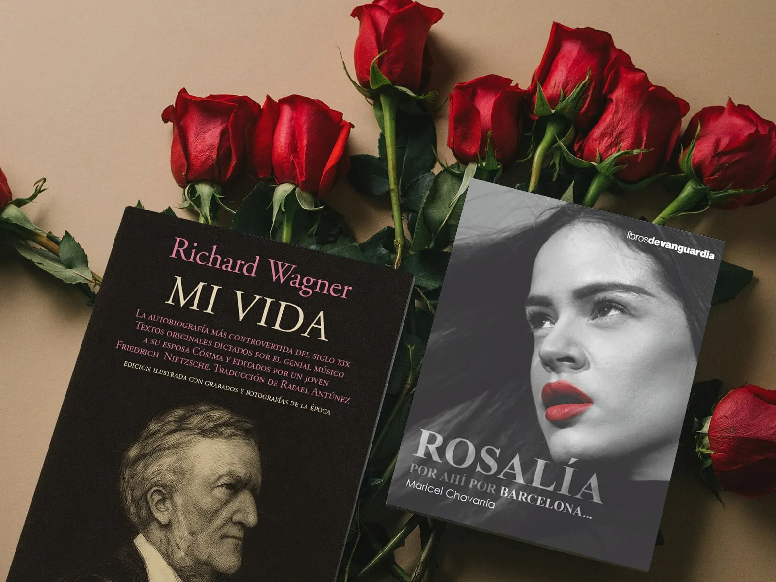 Muntatge fotogràfic amb dos dels llibres recomanats i la fotografia d'Alabaster Co d'Unsplash.