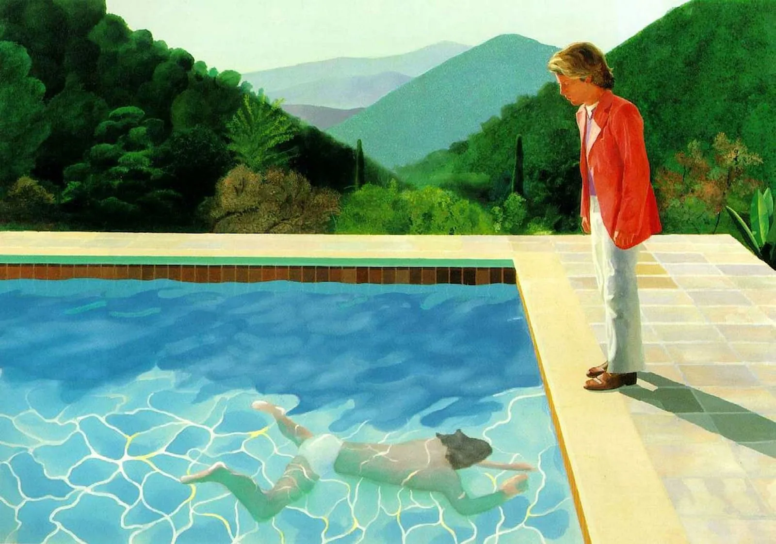 Portrait of an Artist (Pool with Two Figures), acrílic de David Hockney de l’any 1972, subhastat l’any 2018 per 90,3 milions de dòlars a un particular anònim. Arxiu d’internet
