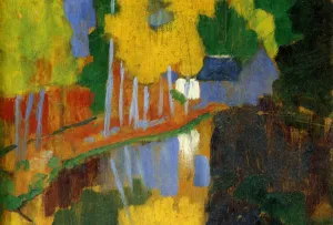 Detall de ‘Le Talisman. Paysage au bois d'Amour’ (1888), oli de Paul Sérusier. Museu d’Orsay, Paris.